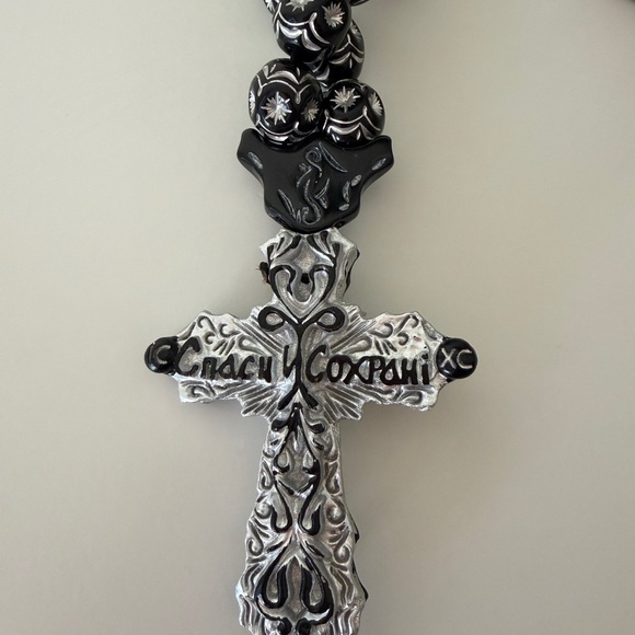 Black and Silver Rosary Beads - Picture 4 of 4